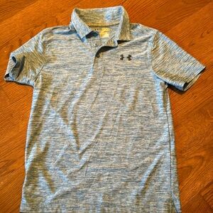 Under Armour heat gear polo. Boys. Medium. Blue